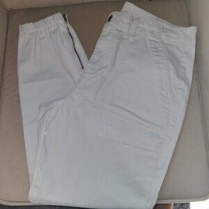 Cabi Zip Hem Stretch Khaki Jogger Pants NWOT Sz 16
